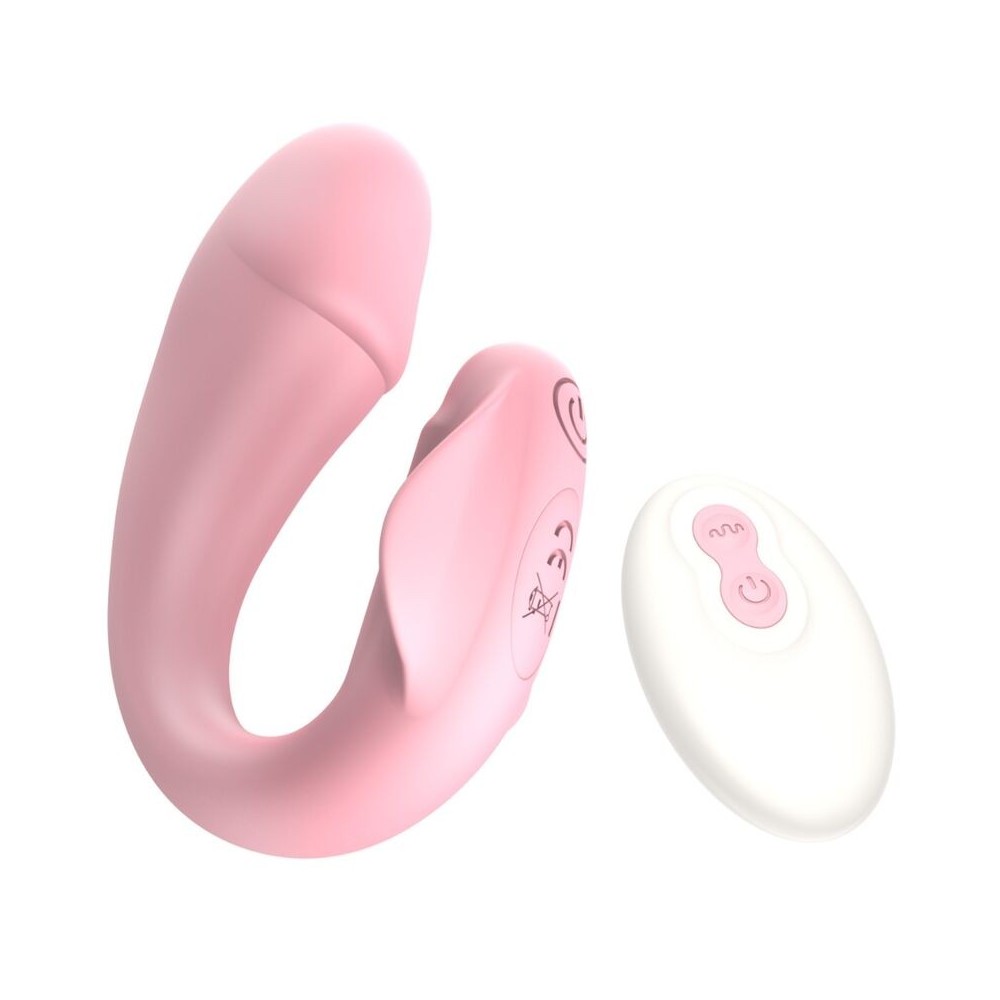 ARMONY - FRESHFUN CICI STAP-ON VIBRADOR CONTROLE REMOTO E APLICATIVO 10 VIBRAÇÕES ROSA