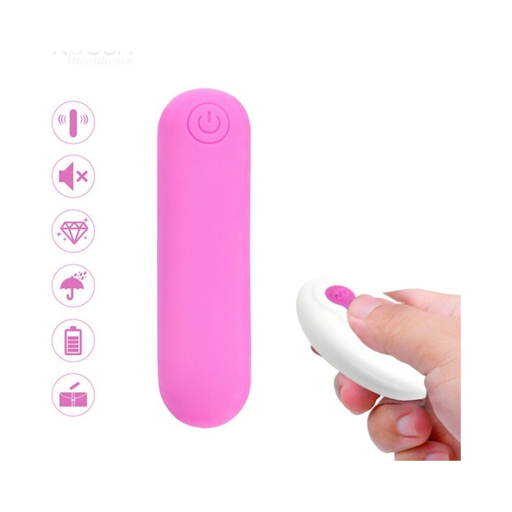 ARMONY - SPLASH JOLINE VIBRADOR BALA SILICONE CONTROLE REMOTO 10 VIBRAÇÕES 65 X 15 CM ROSA