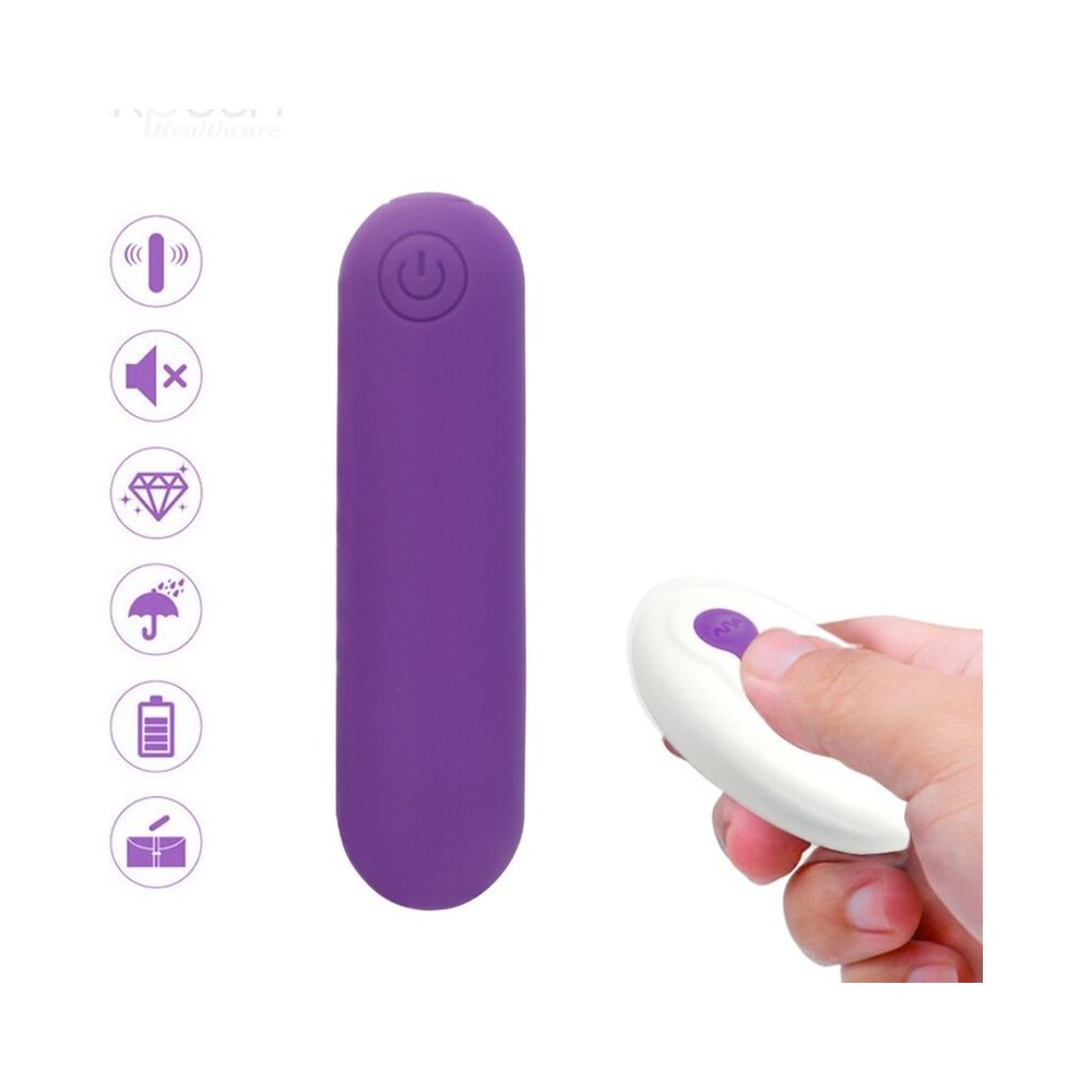 ARMONY - SPLASH JOLINE VIBRADOR BALA SILICONE CONTROLE REMOTO 10 VIBRAÇÕES 65 X 15 CM ROXO