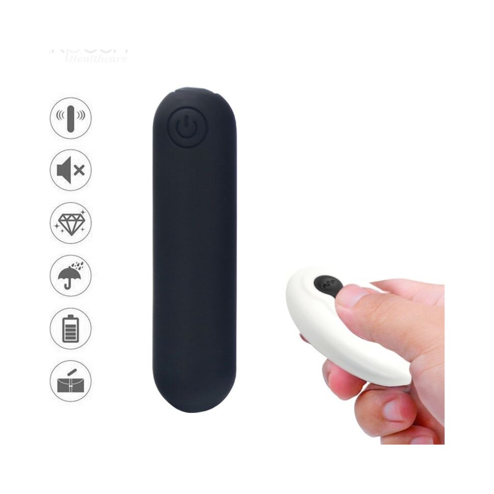 ARMONY - SPLASH JOLINE VIBRATOR BULLET SILICONE REMOTE CONTROL 10 VIBRATIONS 65 X 15 CM BLACK