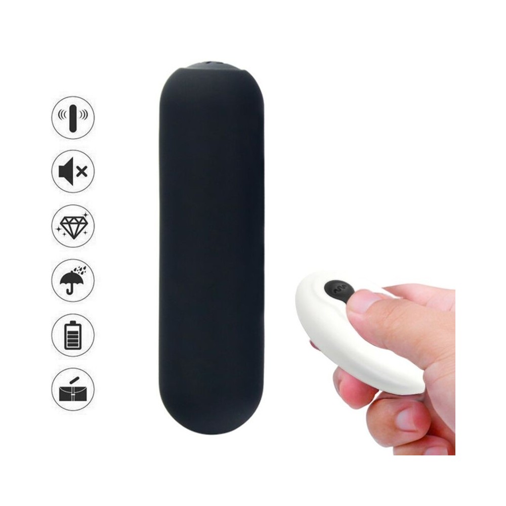 ARMONY - SPLASH JOIE VIBRATOR BULLET SILICONE REMOTE CONTROL 10 VIBRATIONS 75 X 19 CM BLACK