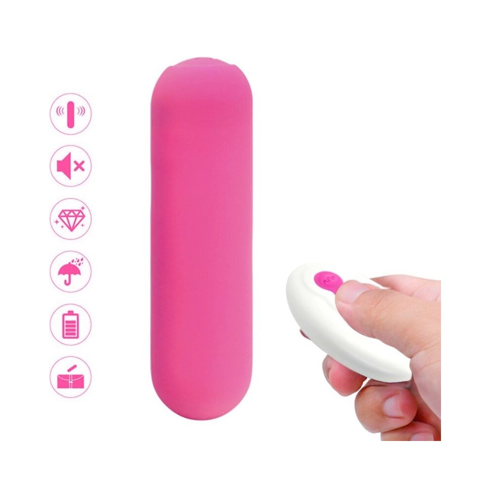 ARMONY - SPLASH JOIE VIBRADOR BULLET SILICONE CONTROLE REMOTO 10 VIBRAÇÕES 75 X 19 CM ROSA