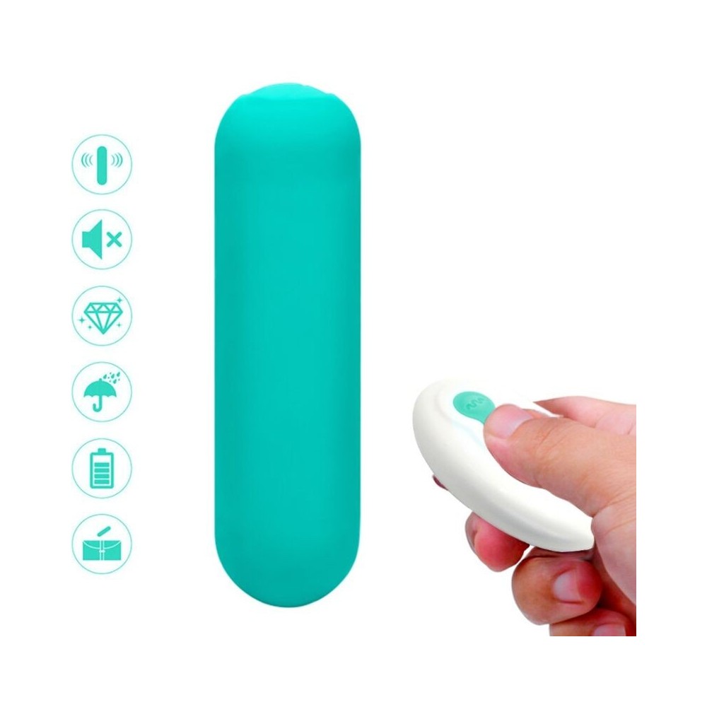 ARMONY - SPLASH JOIE VIBRATEUR BULLET TÉLÉCOMMANDE EN SILICONE 10 VIBRATIONS 75 X 19 CM VERT