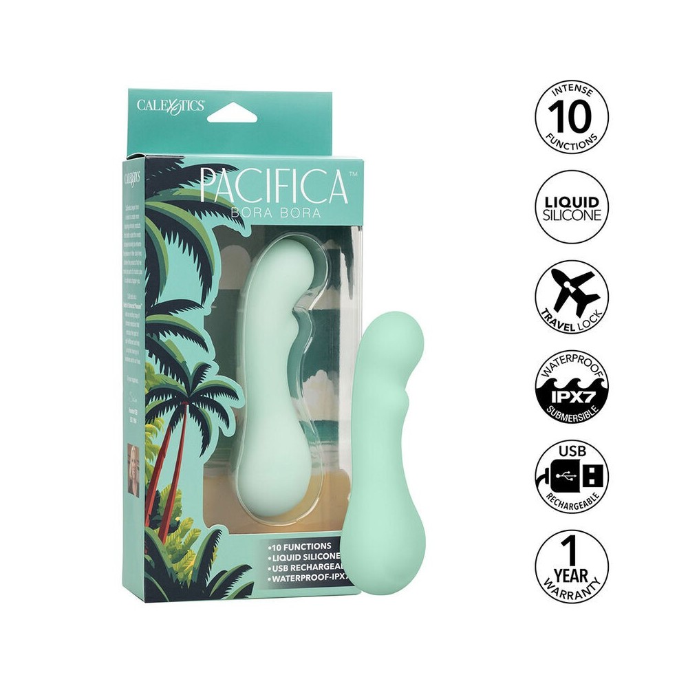 CALEXOTICS - PACIFICA BORA BORA ESTIMULATEUR POINT G 10 VIBRATIONS AQUA