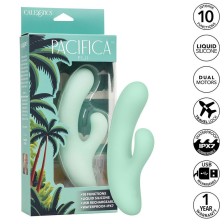 CALEXOTICS - PACIFICA FIJI VIBRADOR E ESTIMULADOR PONTO G 10 VIBRAÇÕES AQUA