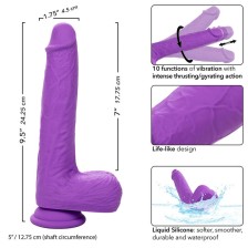 CALEXOTICS - STUDS VIBRADOR ROTATIVO E RECARREGÁVEL 10 VIBRAÇÕES ROXO