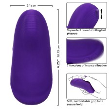 CALEXOTICS - ENVY HANDHELD ROLLING BALL MASSAGER 7 VIBRAÇÕES ROXO