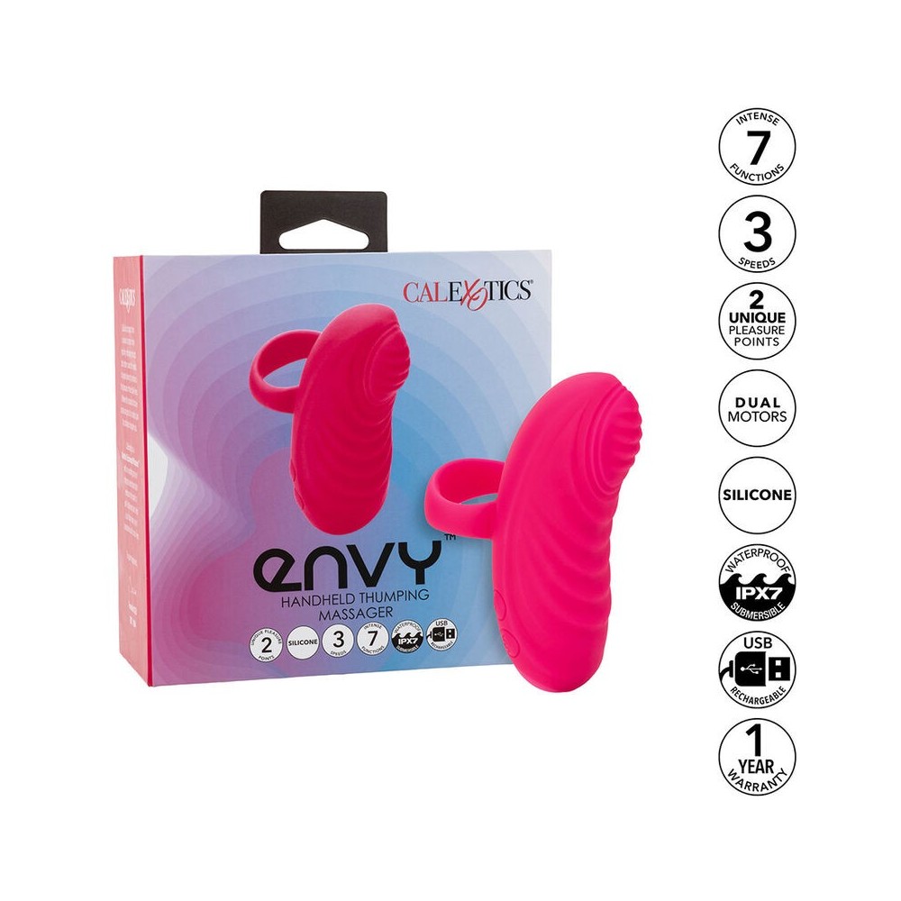 CALEXOTICS - ENVY HANDHELD ROLLING BALL MASSAGER 7 VIBRAÇÕES ROSA