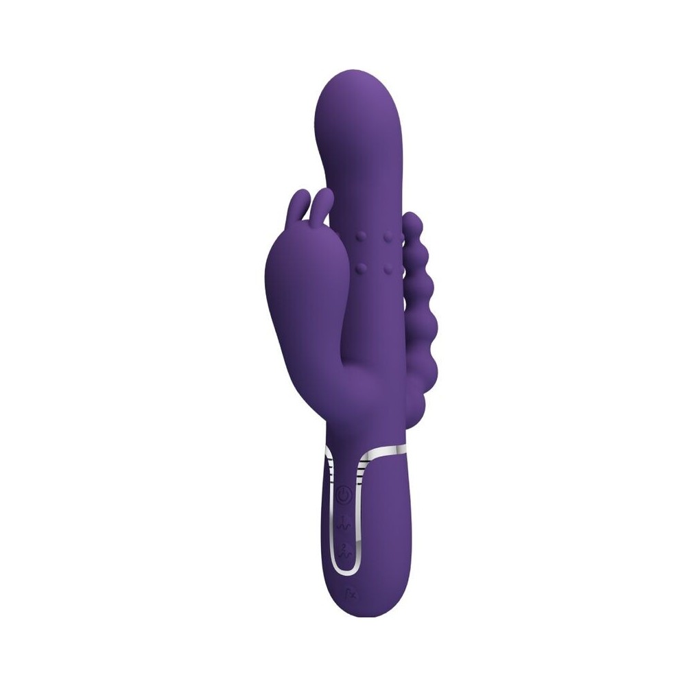 PRETTY LOVE - CAMMY TRIPLO VIBRADOR MULTIFUNÇÃO 4 EM 1 ROXO