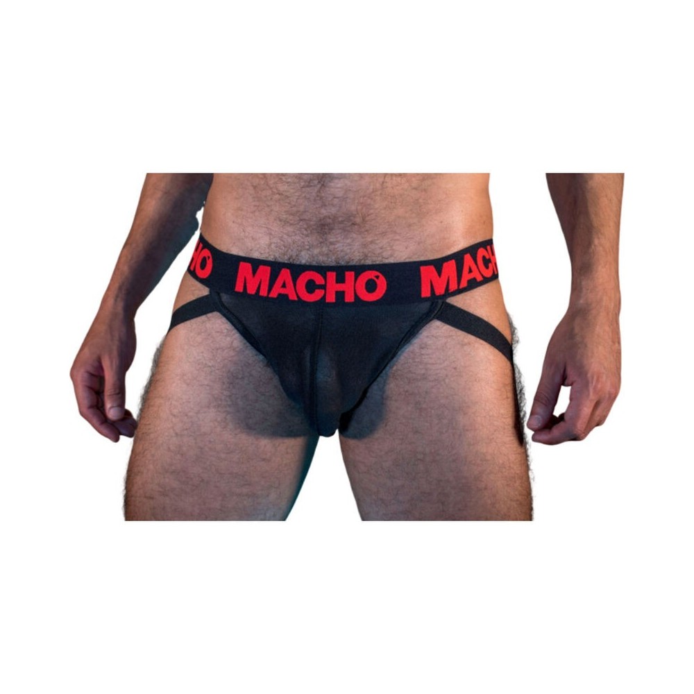 MACHO - MX26X2 JOCK PRETO/VERMELHO XL