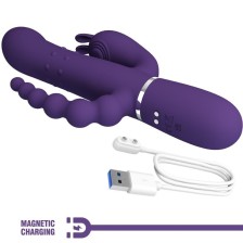 PRETTY LOVE - CAMMY TRIPLE VIBRATEUR MULTIFONCTION 4 EN 1 VIOLET