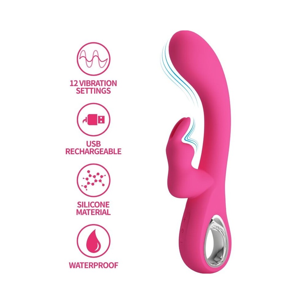 PRETTY LOVE - NOVAK RABBIT VIBRATOR 12 VIBRATIONEN ROSA