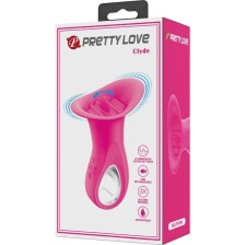 PRETTY LOVE - CLYDE ORALVIBRATOR VIBRIERENDE ZUNGE 12 VIBRATIONEN ROSA