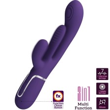 PRETTY LOVE - SHANIA TRIPLE RABBIT VIBRADOR MULTIFUNCIONAL ROXO