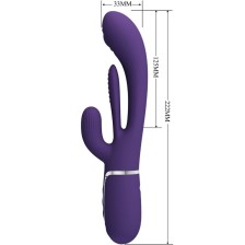 PRETTY LOVE - SHANIA TRIPLE RABBIT VIBRADOR MULTIFUNCIONAL ROXO