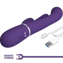 PRETTY LOVE - SHANIA TRIPLE RABBIT VIBRADOR MULTIFUNCIONAL ROXO