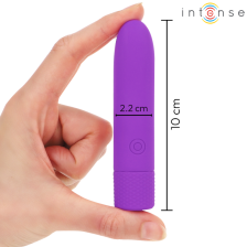 INTENSE - SYMONE USB RECARREGÁVEL VIBRATÓRIA BULLET 8 VIBRAÇÕES ROXO 10 X 2,2 CM