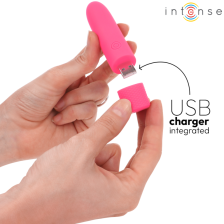 INTENSE - SYMONE USB RICARICABILE VIBRANTE BULLET 8 VIBRAZIONI ROSA 10 X 2,2 CM