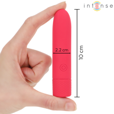 INTENSE - SYMONE PROIETTILE VIBRANTE RICARICABILE USB 8 VIBRAZIONI ROSSO 10 X 2,2 CM