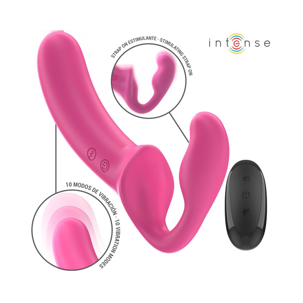 INTENSE - AMY DOPPIO VIBRATORE 20 CM ROSA TELECOMANDO