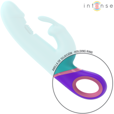 INTENSE - MONICA RABBIT VIBRADOR COM ESTIMULADOR G-SPOT ROTATIVO AZUL