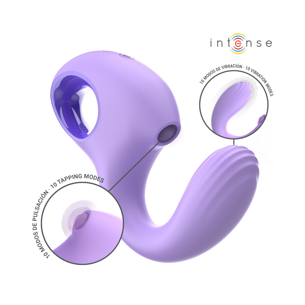 INTENSE - BAXTER VIBRADOR E ESTIMULADOR VIOLETA CONTROLE REMOTO