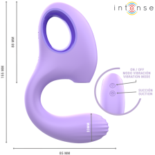 INTENSE - BAXTER VIBRATEUR & STIMULATEUR VIOLET TÉLÉCOMMANDE