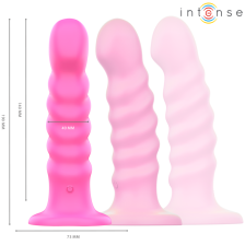 INTENSE - CINDY VIBRATOR SIZE L SPIRAL DESIGN 10 VIBRATIONS PINK REMOTE CONTROL