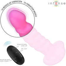 INTENSE - CINDY VIBRATEUR TAILLE L DESIGN SPIRALE 10 VIBRATIONS ROSE TÉLÉCOMMANDE