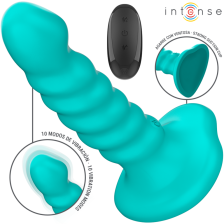 INTENSE - BUFFY VIBRATOR GRÖSSE S SPIRALE DESIGN 10 VIBRATIONEN BLAU FERNBEDIENUNG