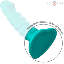 INTENSE - BUFFY VIBRATOR GRÖSSE S SPIRALE DESIGN 10 VIBRATIONEN BLAU FERNBEDIENUNG