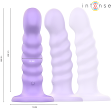 INTENSE - BRENDA VIBRATOR SIZE M SPIRAL DESIGN 10 VIBRATIONS PURPLE REMOTE CONTROL