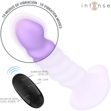 INTENSE - BRENDA VIBRADOR TAMANHO M DESIGN ESPIRAL 10 VIBRAÇÕES ROXO CONTROLE REMOTO