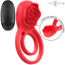 INTENSE - GAIL ESTIMULADOR ROSE 10 VIBRAÇÕES VERMELHO CONTROLE REMOTO