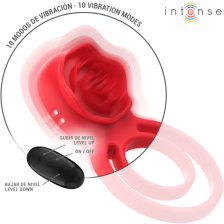 INTENSE - GAIL STIMULATOR ROSE 10 VIBRATIONEN ROT FERNBEDIENUNG