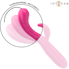 INTENSE - AMARA VIBRADOR COM LÍNGUA ESTIMULANTE 10 VIBRAÇÕES ROSA