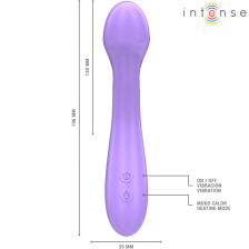 INTENSE - BECKY VIBRADOR 19 CM AQUECÍVEL 7 VIBRAÇÕES ROXO