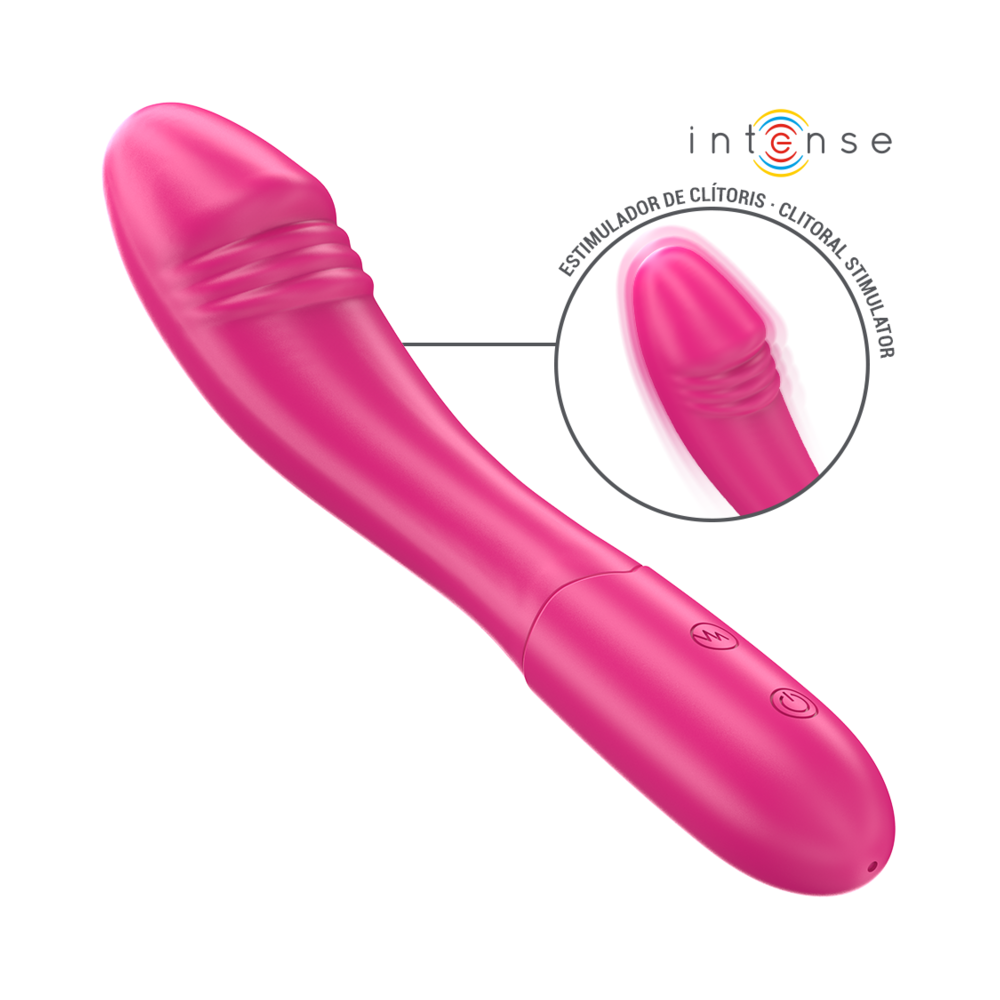 INTENSE - BELINDA VIBRADOR 19 CM FLEXÍVEL 10 VIBRAÇÕES ROSA