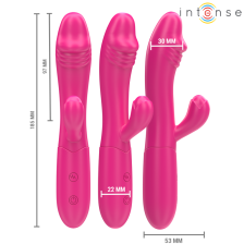 INTENSE - IVY FLEXIBLER VIBRATOR 10 VIBRATIONEN MIT STIMULIERENDER ZUNGE ROSA