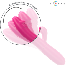 INTENSE - IVY FLEXIBLE VIBRATOR 10 VIBRATIONS WITH STIMULATING TONGUE PINK