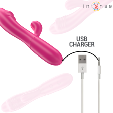 INTENSE - IVY FLEXIBLER VIBRATOR 10 VIBRATIONEN MIT STIMULIERENDER ZUNGE ROSA