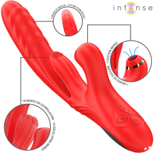 INTENSE - KAROL VIBRATORE MULTIFUNZIONE SPINTA & STIMOLAZIONE & ASPIRAZIONE ROSSO