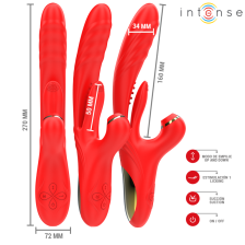 INTENSE - KAROL MULTIFUNKTIONSVIBRATOR STOSS & STIMULATION & SAUGUNG ROT