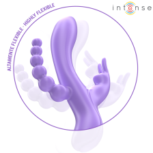 INTENSE - MIKO DREIFACH-VIBRATOR RABBIT & STIMULATOR & ANAL 7 VIBRATIONEN LILA