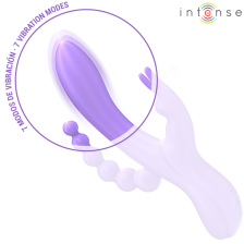 INTENSE - MIKO TRIPLO VIBRADOR COELHO & ESTIMULADOR & ANAL 7 VIBRAÇÕES ROXO