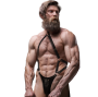 FETISH SUBMISSIVE ATTITUDE - COURO ECOLÓGICO JOCK STRAP ARNÊS MASCULINO