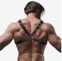 FETISH SUBMISSIVE ATTITUDE - ECO LEATHER CROSSED CHEST STRAP HARNESS MEN