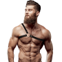 FETISH SUBMISSIVE ATTITUDE - HERREN HARNESS MIT GEKREUZTEN SCHULTERN AUS ÖKO-LEDER