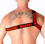 MACHO - ARNÊS ROMANO VERMELHO L/XL
