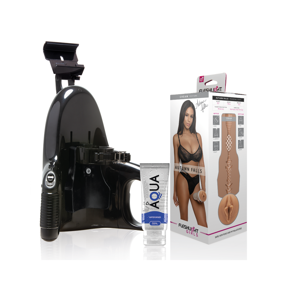 FLESHLIGHT - OUTONO FALLS CREME TEXTURA VAGINA + LANÇAMENTO UNIVERSAL + LUBRIFICANTE AQUA QUALITY 50 ML